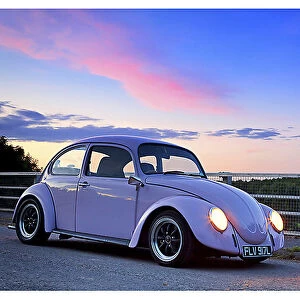 VW Volkswagen Classic Beetle, 1973, Lilac