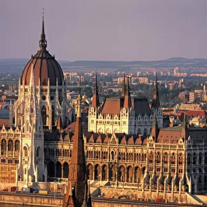 Budapest, Hungary, Danube River, Parliament House, Calvinist Church