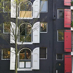 Colorful buildings in Prinsengracht, Amsterdam, Netherlands
