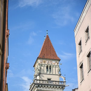 Europe, Germany, Bavaria, Passau, Town Hall, clock tower