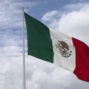 Mexico, Cozumel, San Miguel, Mexican Flag