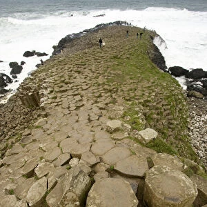 Northern Ireland, basaltic rock formations, World Heritage Site, County Antrim, tourists