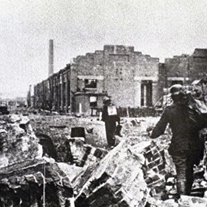 SECOND WORLD WAR. Battle of Stalingrad fought between Russian and German troops