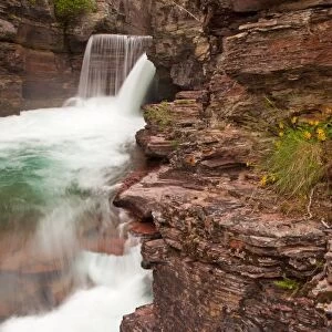 St Mary Falls in Glacier National Park in Montana