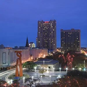 USA-TEXAS-San Antonio: Downtown View of East Commerce Street / Evening