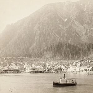 ALASKA: JUNEAU, 1887. Juneau, Alaska, in a photograph from 1887