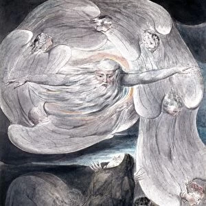BLAKE: GOD ANSWERS JOB. Job Confessing His Presumption to God Who Answers from the Whirlwind