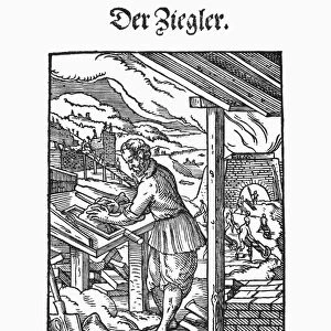 BRICKMAKER, 1568. Woodcut, 1568, by Jost Amman