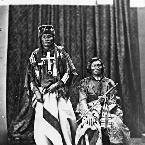 CHEYENNE CHIEFS, 1873. Northern Cheyenne chiefs Little Wolf (left) and Dull Knife