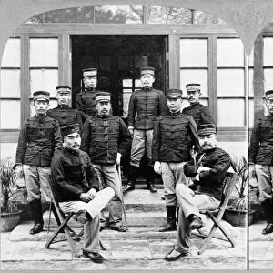 CHINA: JAPANESE ARMY, c1902. Officers of the Japanese army in Beijing, China, during