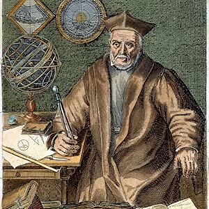 CHRISTOPHER CLAVIUS (1537-1612). Bavarian astronomer and mathematician. Contemporary French copper engraving