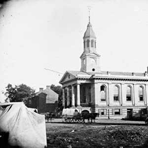 CIVIL WAR: WARRENTON, 1862. Courthouse in Warrenton, Virginia. Photograph by Timothy H