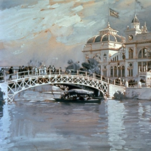 COLUMBIAN EXPOSITION, 1893. U. S. Government Building, Worlds Columbian Exposition, 1893: gouache by F. Childe Hassam