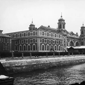 ELLIS ISLAND, 1912. The main building at the immigration station in New York Harbor