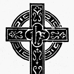 EPISCOPAL CROSS. Symbol of the Episcopal Church. Line engraving