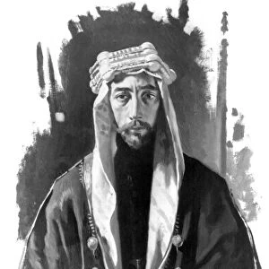 FAISAL I (1883-1933). Arab statesman and King of Iraq 1921-33. Drawing, c1921