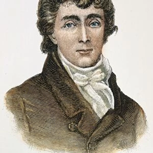 FRANCIS SCOTT KEY (1779-1843). American lawyer and poet: colored engraving, 19th century