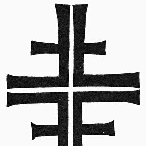 GERMAN CROSS. German cross composed of four Fs, standing for: Frisch, Fromm, Fr├Âlich, frei (Hardy, Godfearing, Cheerful and Free)