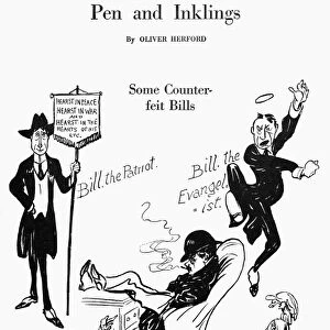 HERFORD: COUNTERFEIT BILLS. Some Counterfeit Bills. Caricatures of William Randolph Hearst
