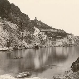 ITALY: AMALFI. View of Amalfi, Italy. Photograph by Giorgio Sommer, c1870