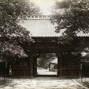 JAPAN: NIKKO, c1900. The Niomon at the entrance of the Taiyu-in Reibyo at the
