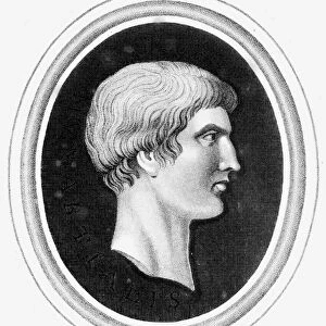 MARTIAL, 1st century. Marcus Valerius Martialis. Roman epigrammatist of the 1st century A. D. English aquatint engraving, 1814