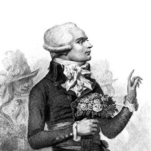 MAXIMILIEN ROBESPIERRE (1758-1794). French revolutionist. Line and stipple engraving, early 19th century