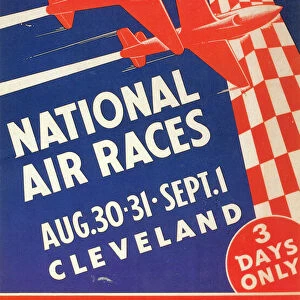 NATIONAL AIR RACE POSTER. A 1947 National Air Race poster, held in Cleveland, Ohio