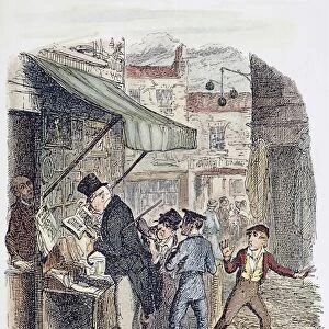 OLIVER TWIST, 1837-38. Oliver amazed at the Dodgers mode of going to work
