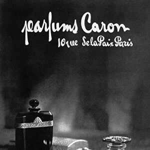 PERFUME AD, 1925. American magazine advertisement, 1925, for Caron perfume, from France