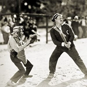 SILENT FILM STILL: SPORTS. Wallace Beery in the title role of Casey at the Bat, 1927