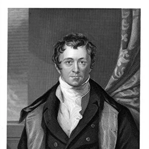 SIR HUMPHRY DAVY (1778-1829). English chemist: steel engraving after a painting by Sir Thomas Lawrence