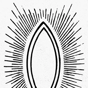SYMBOL: VESICA PISCIS. Used in Christian medieval art to frame a sacred figure