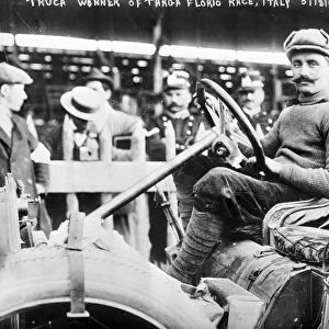 VINCENZO TRUCCO, 1908. Italian racecar driver. Winner of the 1908 Targa Florio race in Sicily