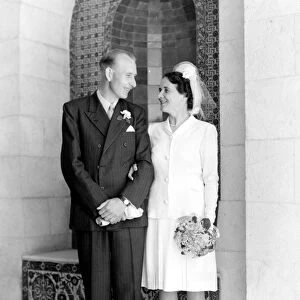 WEDDING, c1944. A wedding in Jerusalem. Photograph, c1944