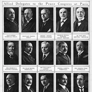 WORLD WAR I: DELEGATES. Allied delegates to the Peace Conference in Paris, France