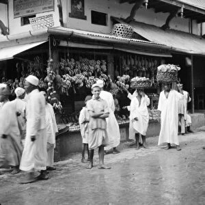 ZANZIBAR: MARKET, c1936. Fruit market in Zanzibar. Photograph, c1936