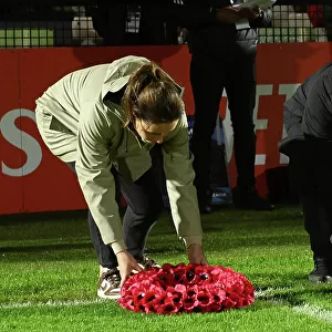Arsenal and Bristol City Managers Lay Wreaths Ahead of FA Women's Continental Tyres League Cup Match