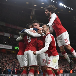 Arsenal Celebrate Goals: Jack Wilshere and Mohamed Elneny vs. Chelsea - Carabao Cup Semi-Final