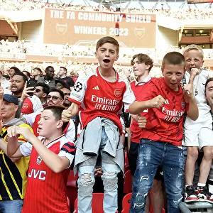 Arsenal Triumphs at Community Shield: Fans Celebrate Victory over Manchester City (2023-24)