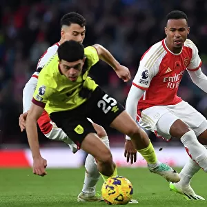 Arsenal vs Burnley: Gabriel's Intense Focus at Emirates Stadium (2023-24)