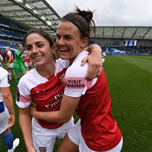 Arsenal Women Celebrate Historic League Title Win with Danielle van de Donk and Katrine Veje