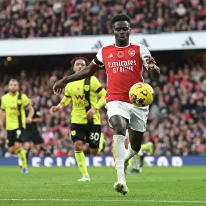 Arsenal's Bukayo Saka in Action: Arsenal vs. Burnley (2023-24)