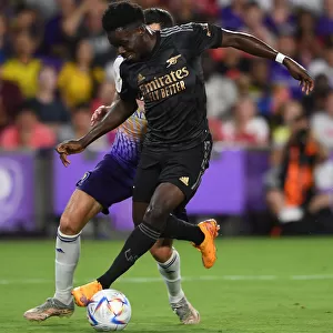Arsenal's Bukayo Saka in Action against Orlando City SC (2022-23)