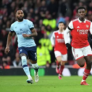 Arsenal's Eddie Nketiah in Action: Arsenal vs. Brentford, Premier League 2022-23