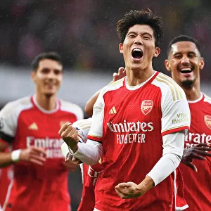 Arsenal's Five-Goal Onslaught: Tomiyasu's Stunner against Sheffield United (2023-24)