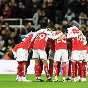 Arsenal's Pre-Match Huddle: Newcastle United vs Arsenal, Premier League 2023-24