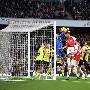 Arsenal's Saliba Scores Second: Arsenal FC 2-0 Burnley FC (Premier League 2023-24)