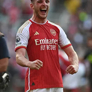 Arsenal's Thrilling Victory Over Manchester United: Declan Rice's Emotional Celebration (2023-24 Premier League)