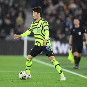 Arsenal's Tomiyasu in Action against West Ham in Carabao Cup Clash
